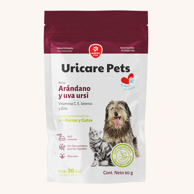 Uricare Pets: Suplemento Natural para la Salud Urinaria de Perros y Gatos (90g)