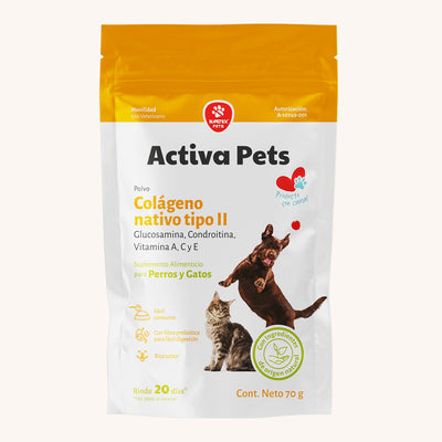 Activa Pets: Suplemento en Polvo para la Movilidad y Articulaciones de Perros y Gatos (70g)